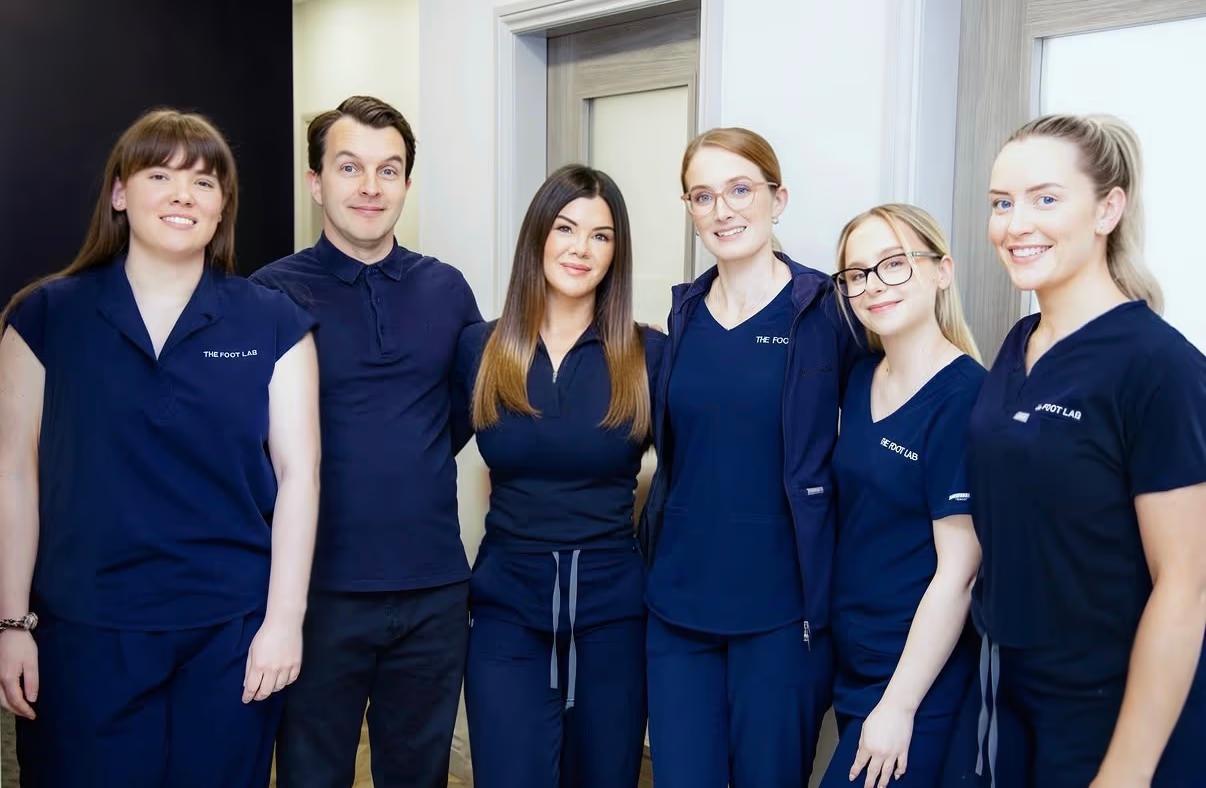 Inside The Foot Lab podiatry clinic in Glossop — treatment room used for assessments, biomechanical analysis and 3D-printed orthotic fittings